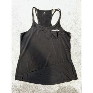 Athleta Black Speedsetter Tank Top Woman's  Black Double Strap #163